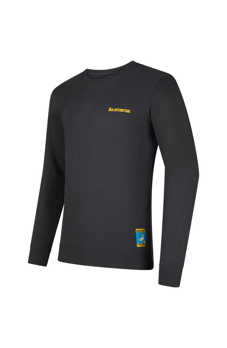 La Sportiva Climbing On The Moon Sweatshirt - Men's, Alternate, color, Carbon/Giallo