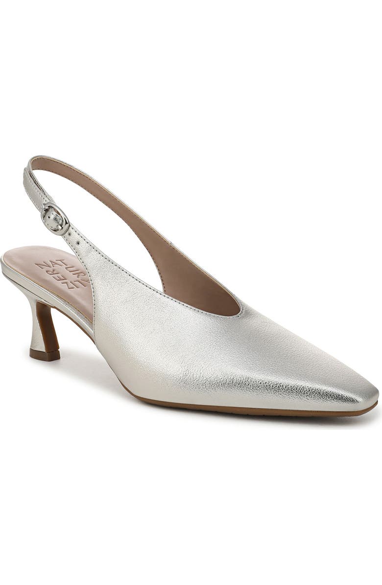 Naturalizer Embry Slingback Pump, Main, color, Silver Sand Faux Leather
