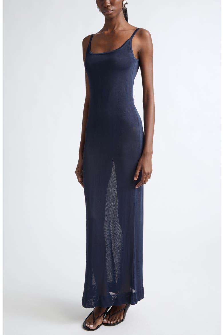 Nodo Bodysuit Maxi Sweater Dress, Alternate, color, DARK NAVY