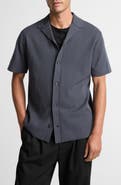 Vince Milano Knit Cabana Short Sleeve Button-Up Shirt