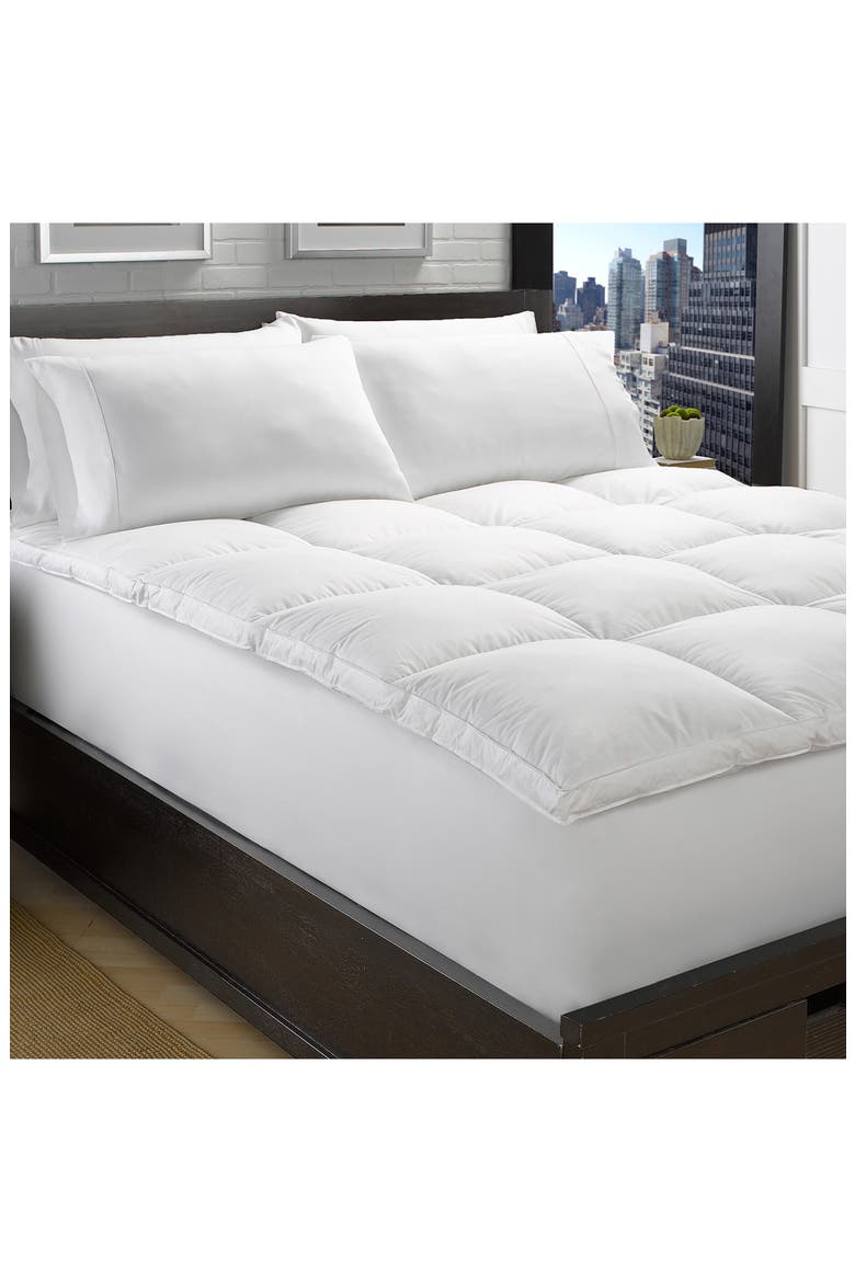 Down-Top Featherbed, Alternate, color, WHITE