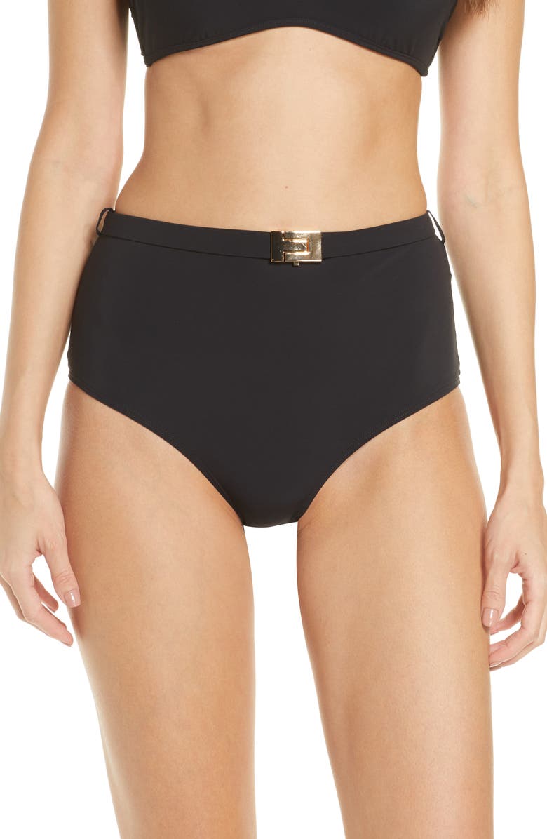 Tory Burch High Waist Bikini Bottoms, Main, color,