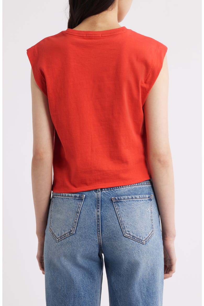 Mica Gathered Muscle Tee, Alternate, color, RED