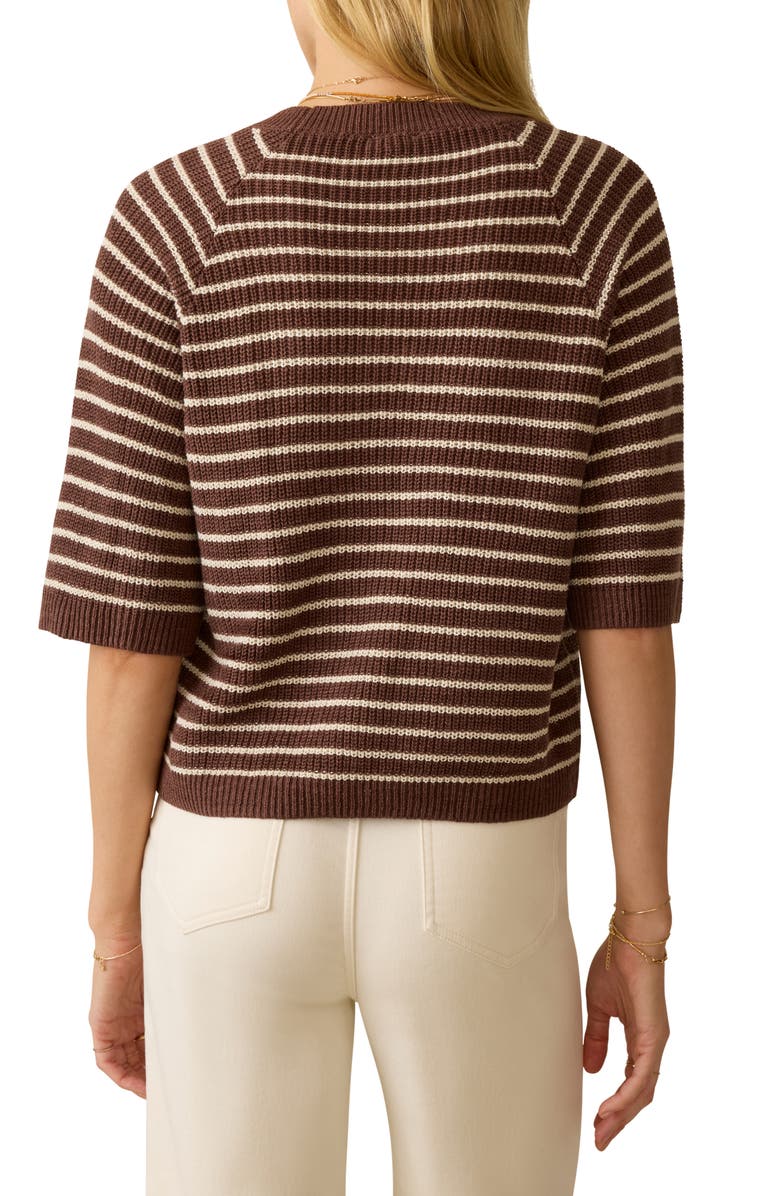 Faherty Miramar Short Sleeve Linen & Organic Cotton Sweater, Alternate, color,