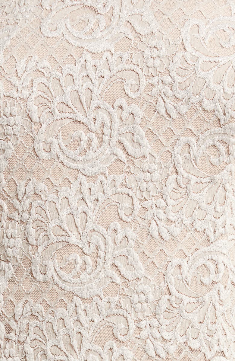 Alex Evenings Metallic Lace & Chiffon Dress with Matching Jacket, Alternate, color,