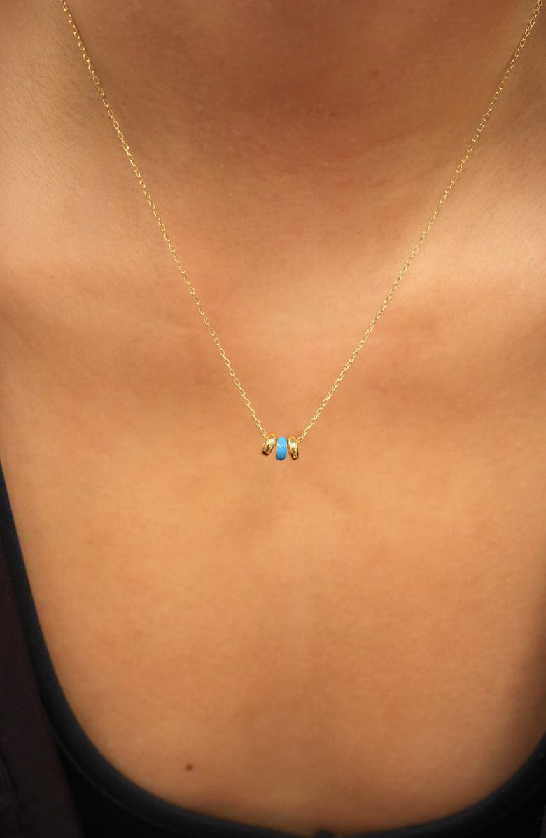 Argento Vivo Sterling Silver Bead Charm Necklace, Alternate, color, Gold