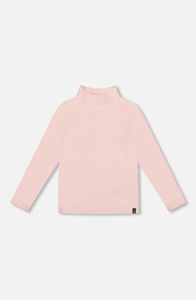 Deux par Deux Super Soft Ribbed Mock Neck Top, Main, color, Pink