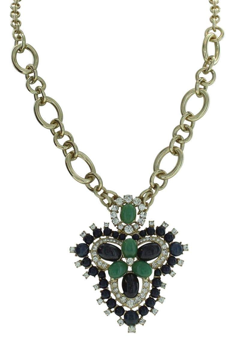 OLIVIA WELLES Bejeweled Pendant Statement Necklace, Main, color, 