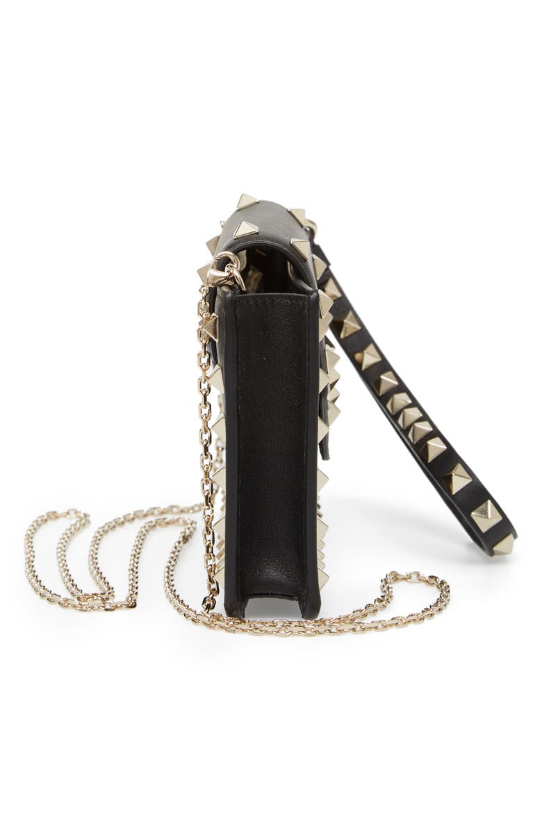 Valentino Garavani Rockstud Leather Smartphone Case, Alternate, color, 