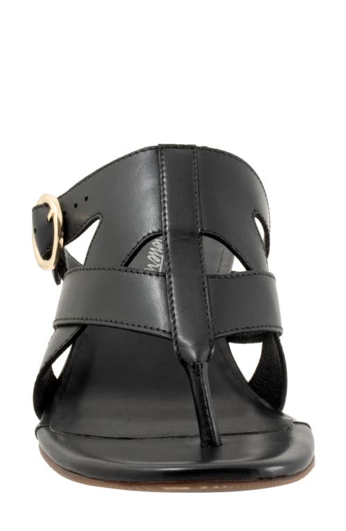 Trotters Nikki Kitten Heel Flip Flop In Black