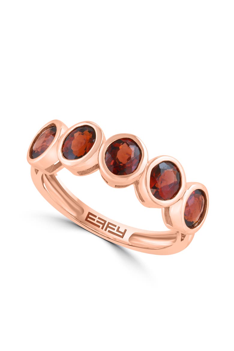 14K Rose Gold Garnet Bubble Ring, Main, color, 14K Gold
