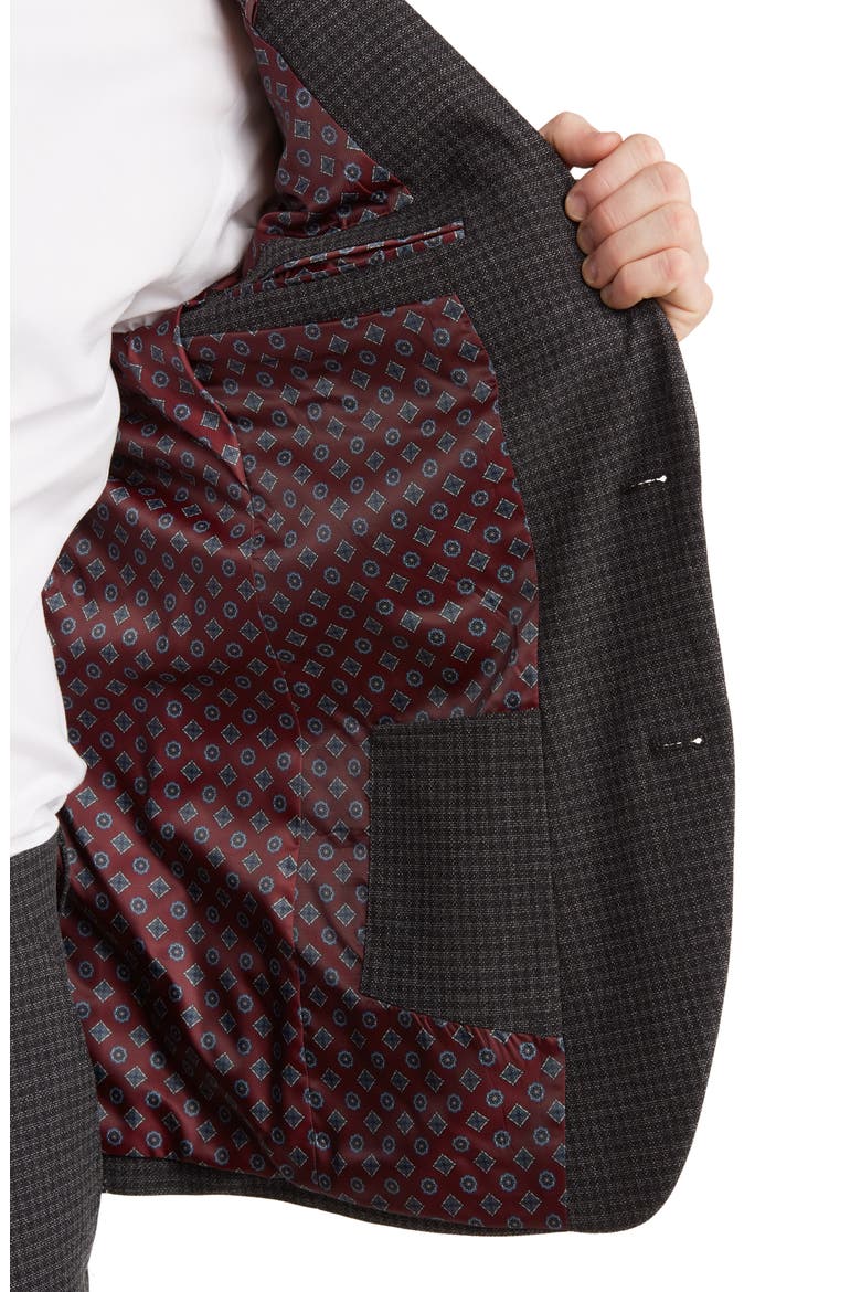 Gray Check Notch Lapel Two-Piece Suit Set, Alternate, color, GREY