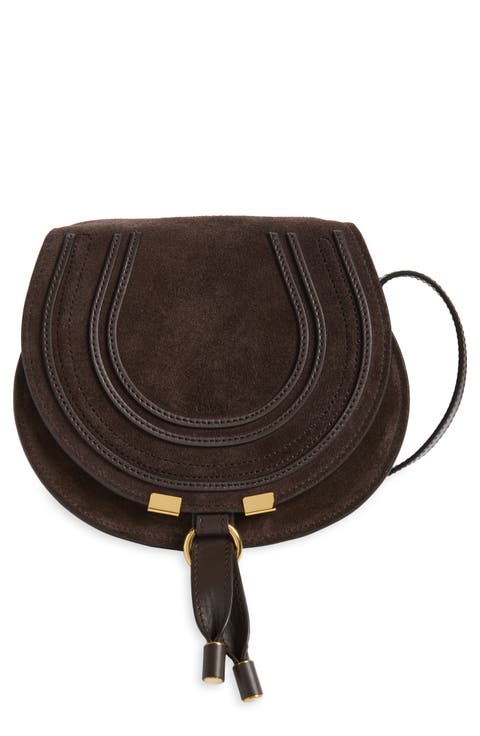 Small Marcie Suede Saddle Bag
