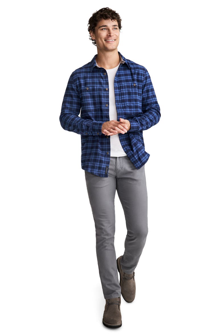 Mens Flannel Field Shirt, Alternate, color, Simply Blue