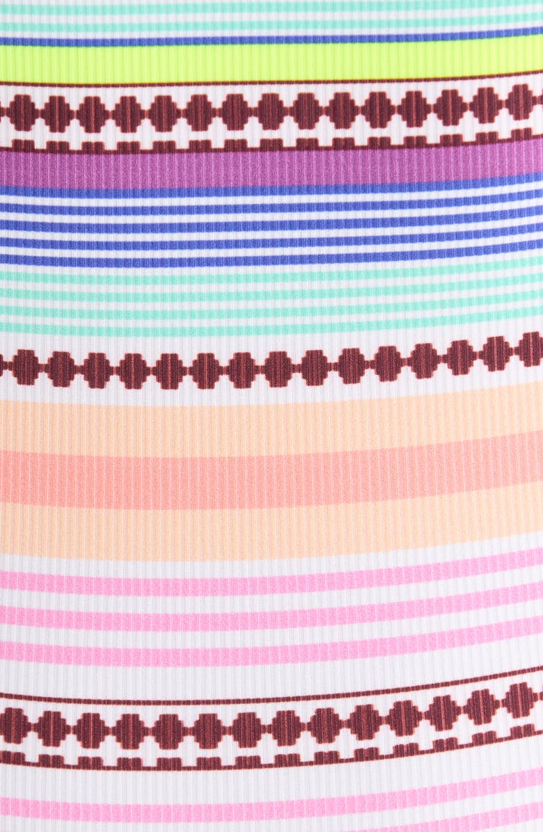 lemlem Retiro Stripe Rib One-Piece Swimsuit, Alternate, color, Circus Citrus Multi