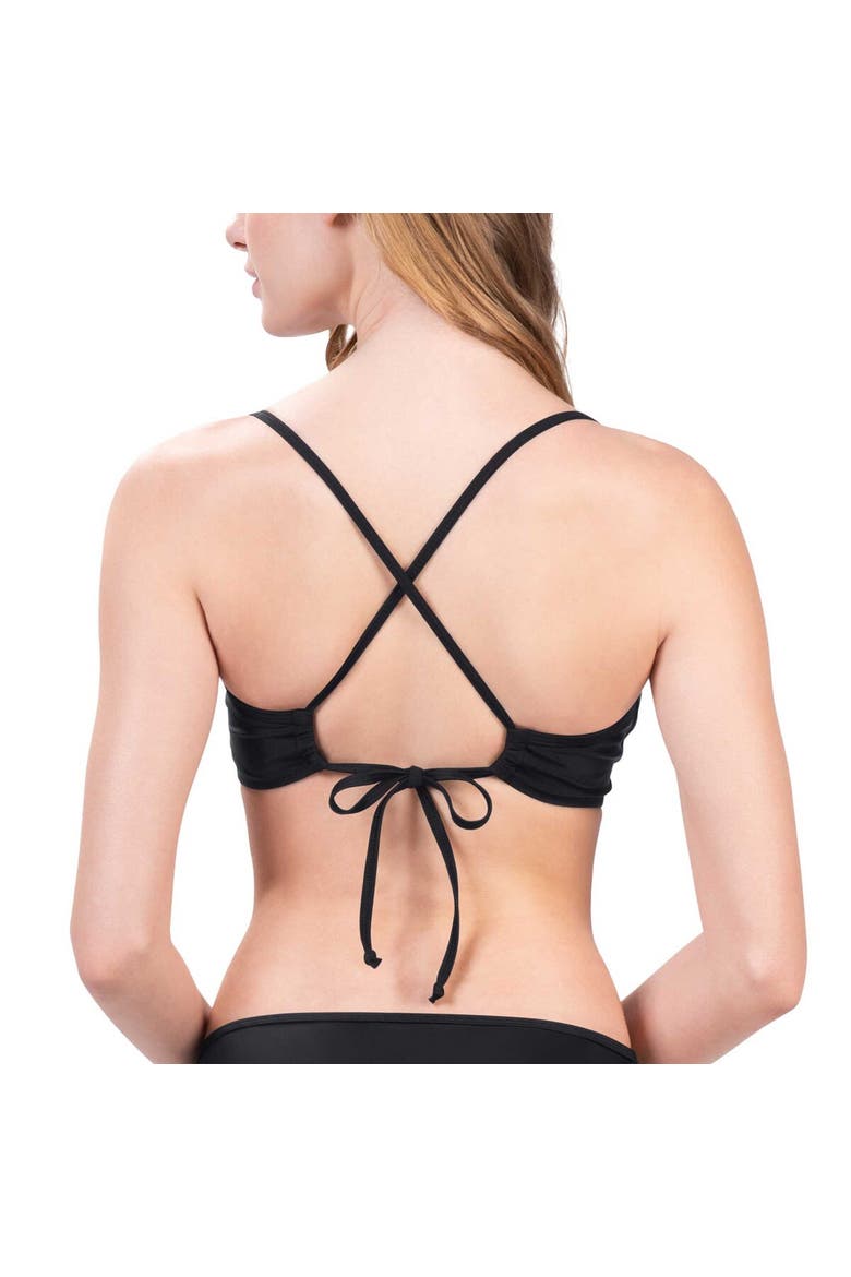 Women's G-III 4Her by Carl Banks Black Los Angeles Chargers Hall of Fame Bikini Top, Alternate, color, Black