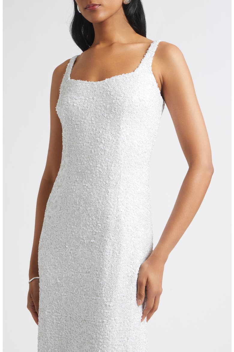 Heather Sequined Gown, Alternate, color, IVORY SEQUIN