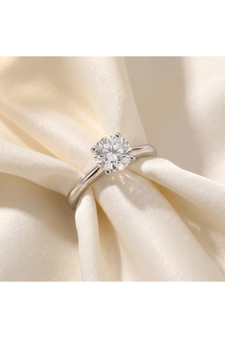 1ct Round Diamond Solitaire Engagement Ring Lab Grown, Alternate, color, 14k White Gold