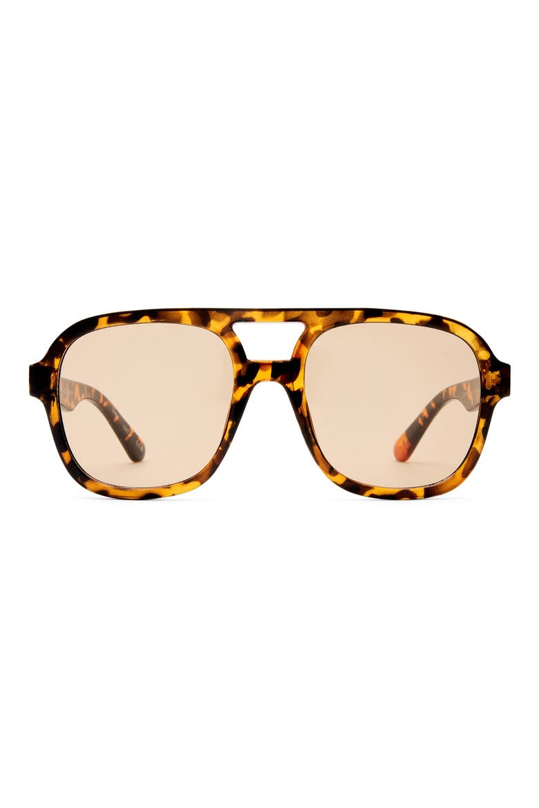 Whirlpool 53mm Aviator Sunglasses, Main, color, CHOCOLATE TORT / TAN TINT
