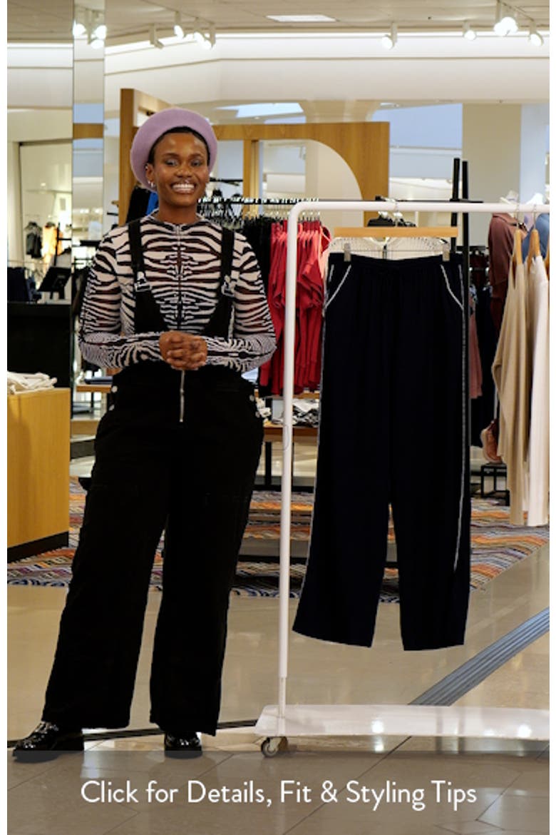 Contrast Trim Crop Pants video
