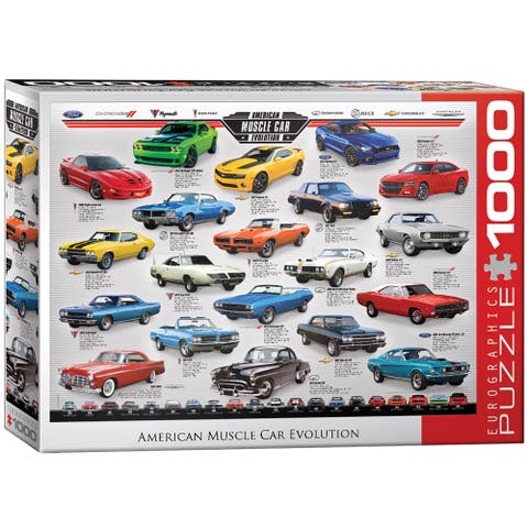 Muscle Car Evolution Chart Puzzle, 1000 Pieces