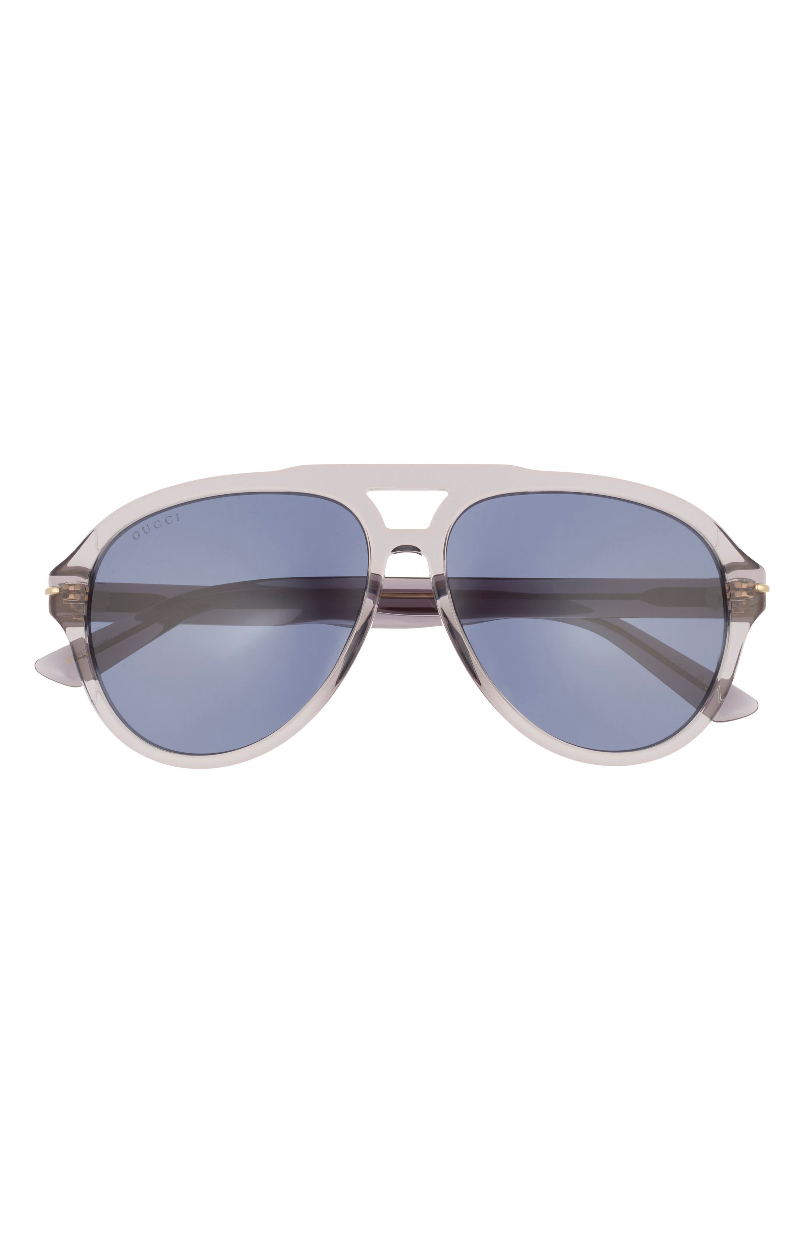 Gucci 58mm Aviator Sunglasses