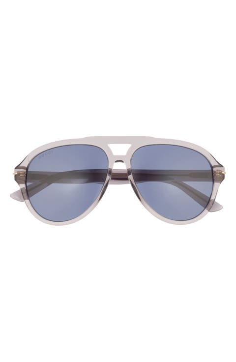 58mm Aviator Sunglasses