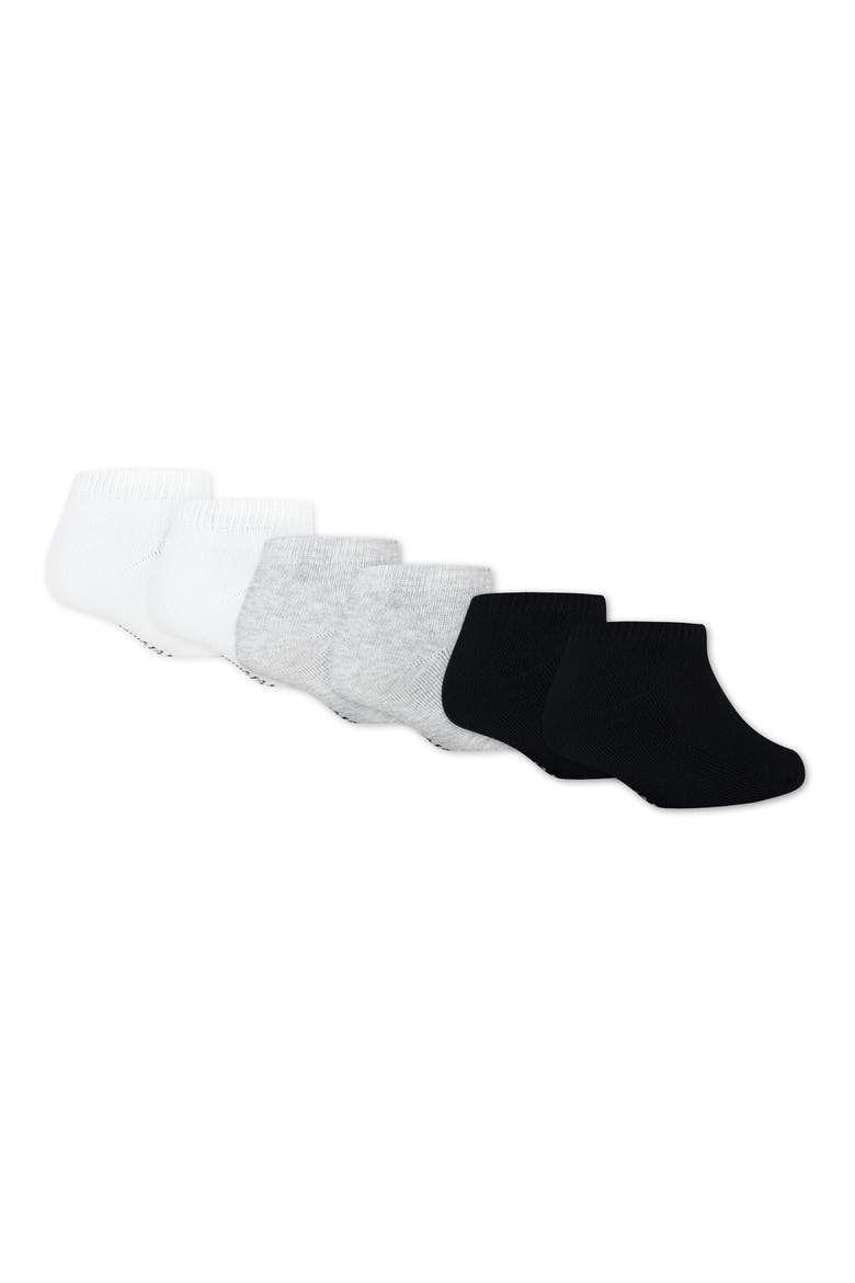 Kids' Assorted 6-Pack Cushioned No-Show Socks, Alternate, color, ANF LIGHT GREY HEATHER
