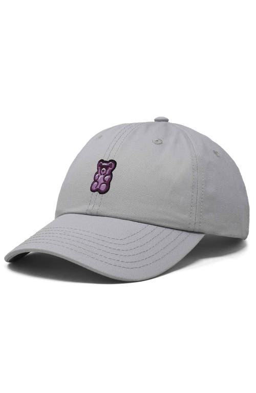 Dalix Purple Gummy Embroidered Cap In Gray