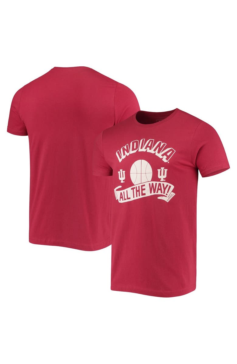 HOMEFIELD Men's Homefield Crimson Indiana Hoosiers Vintage All The Way Cotton T-Shirt, Main, color, 