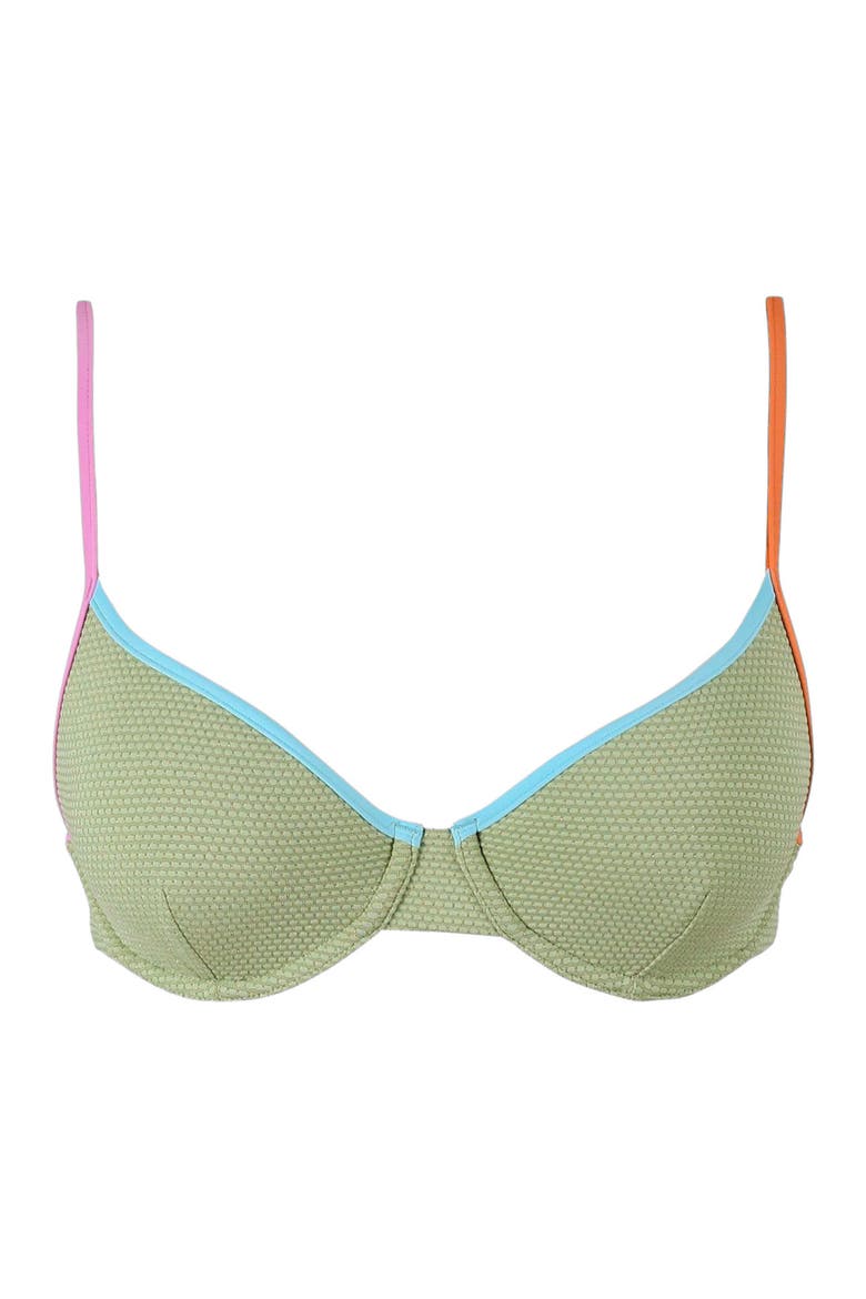 Addie Underwire Bikini Swimsuit Top, Alternate, color, Aloe Lurex