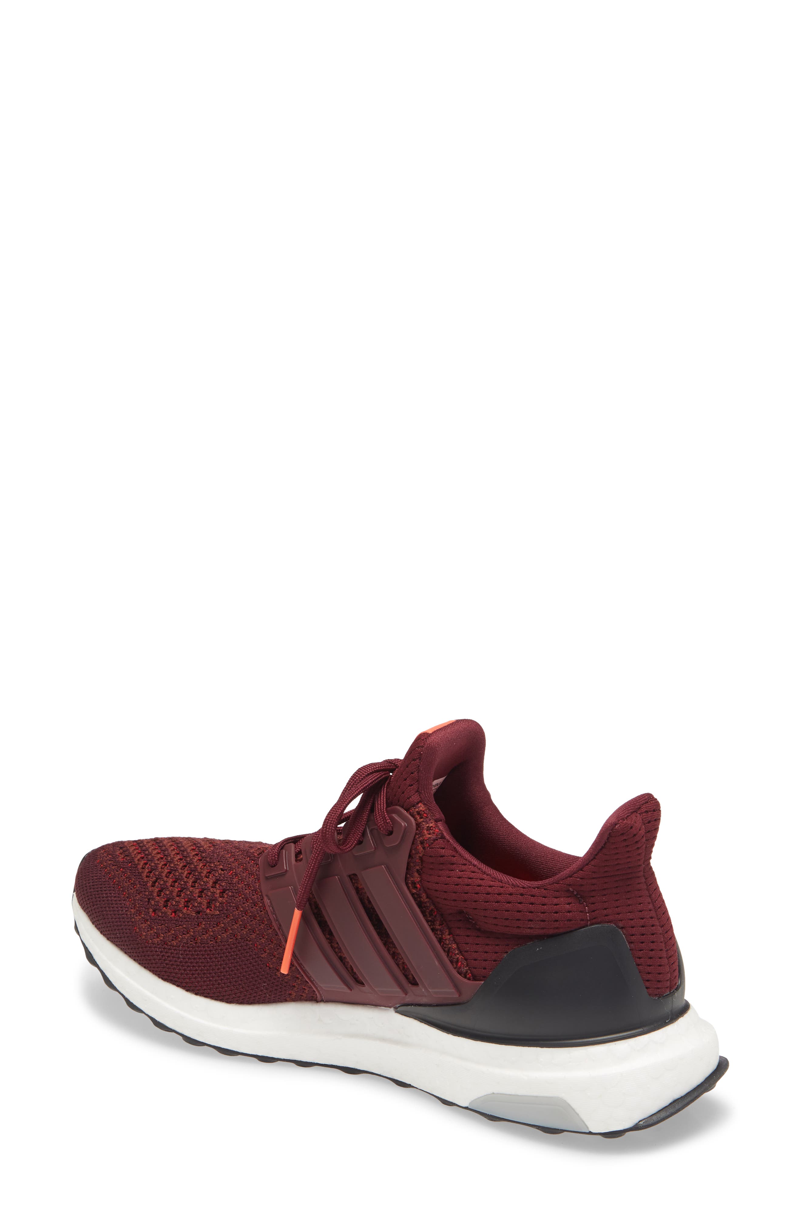 Kids' Ultraboost 20 Parley Running Shoe, Alternate, color, MAROON/ MAROON/ BLACK