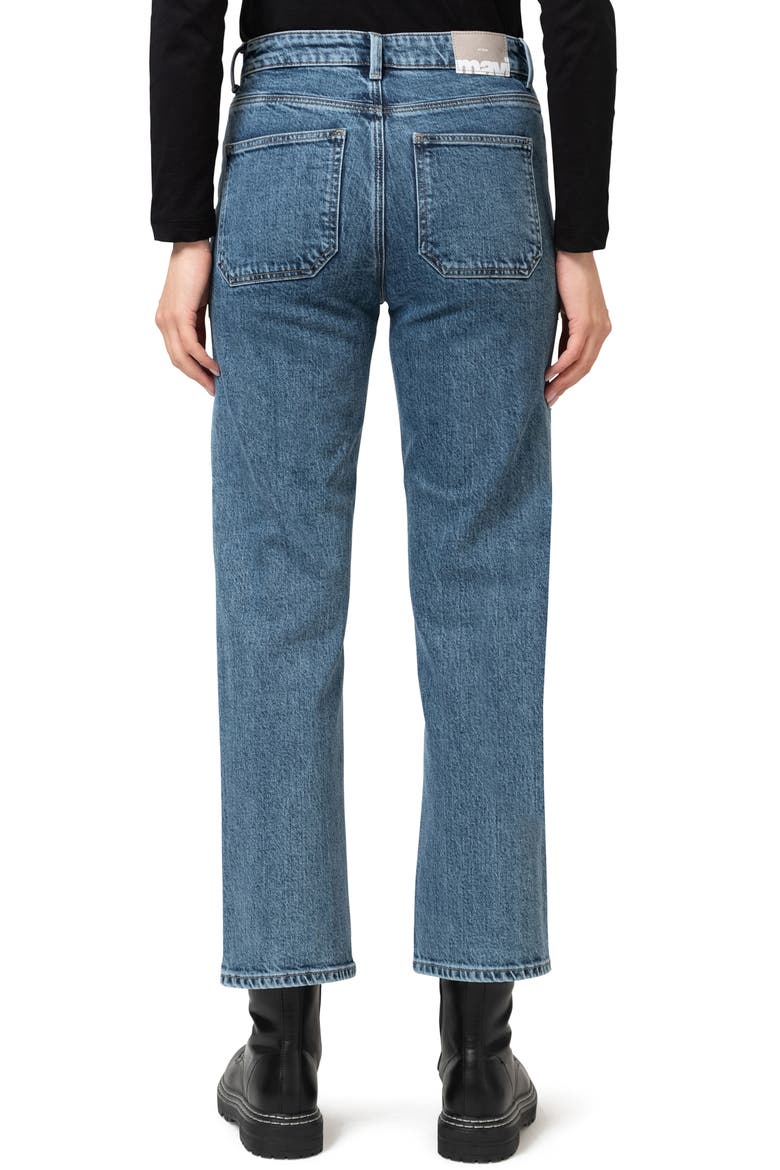 Marissa High Waist Straight Leg Utility Jeans, Alternate, color, MID BRUSHED CLASSIC BLUE