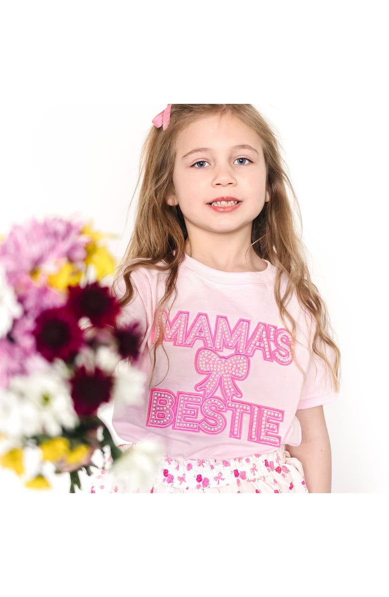 Sweet Wink Mama's Bestie Pearl Patch Short Sleeve T-Shirt, Alternate, color, Ballet Pink