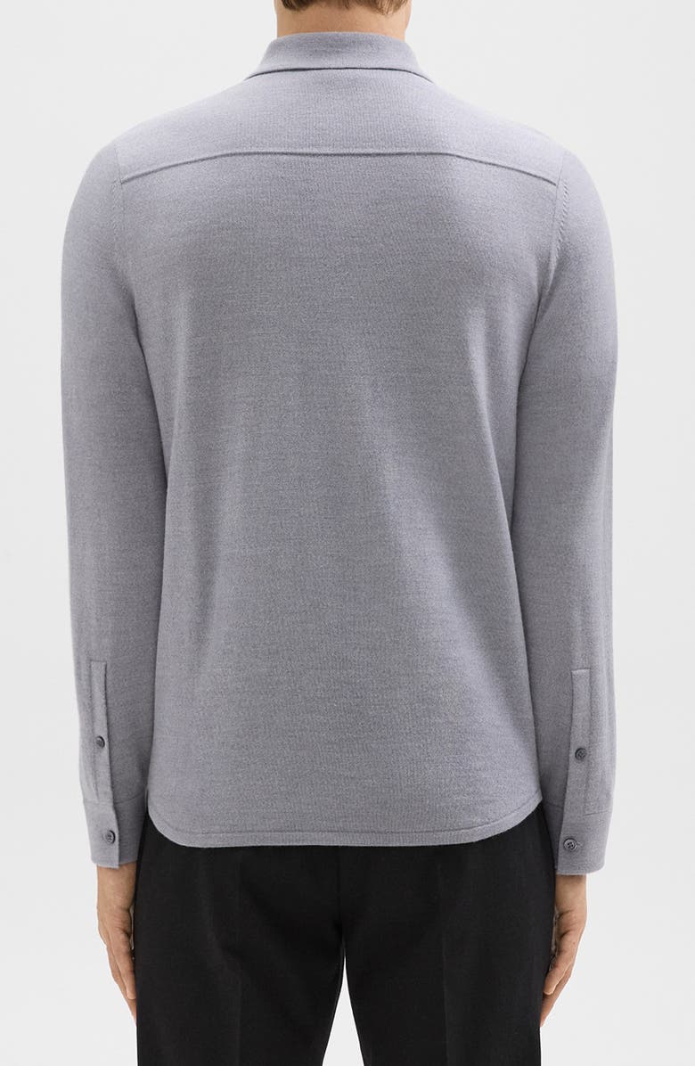 Theory Lorean Merino Wool Blend Button-Up Shirt, Alternate, color, 