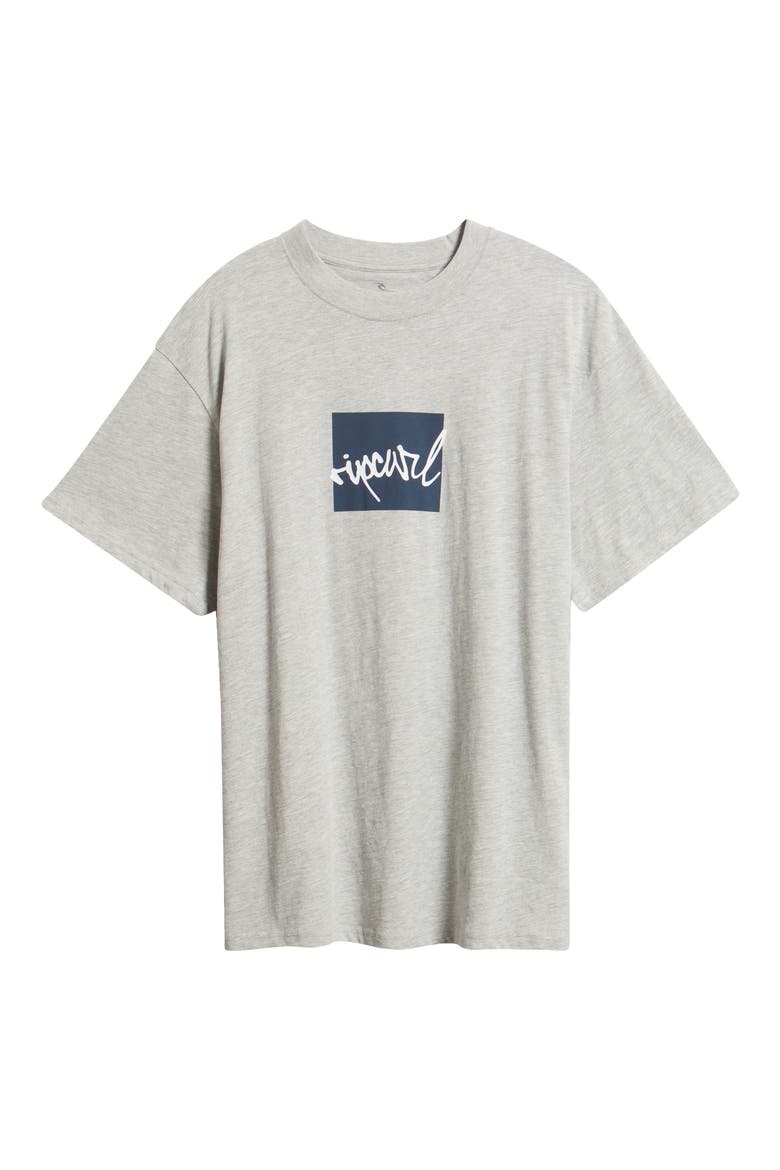 Rip Script Icon Organic Cotton Graphic T-Shirt, Alternate, color, GREY MARLE