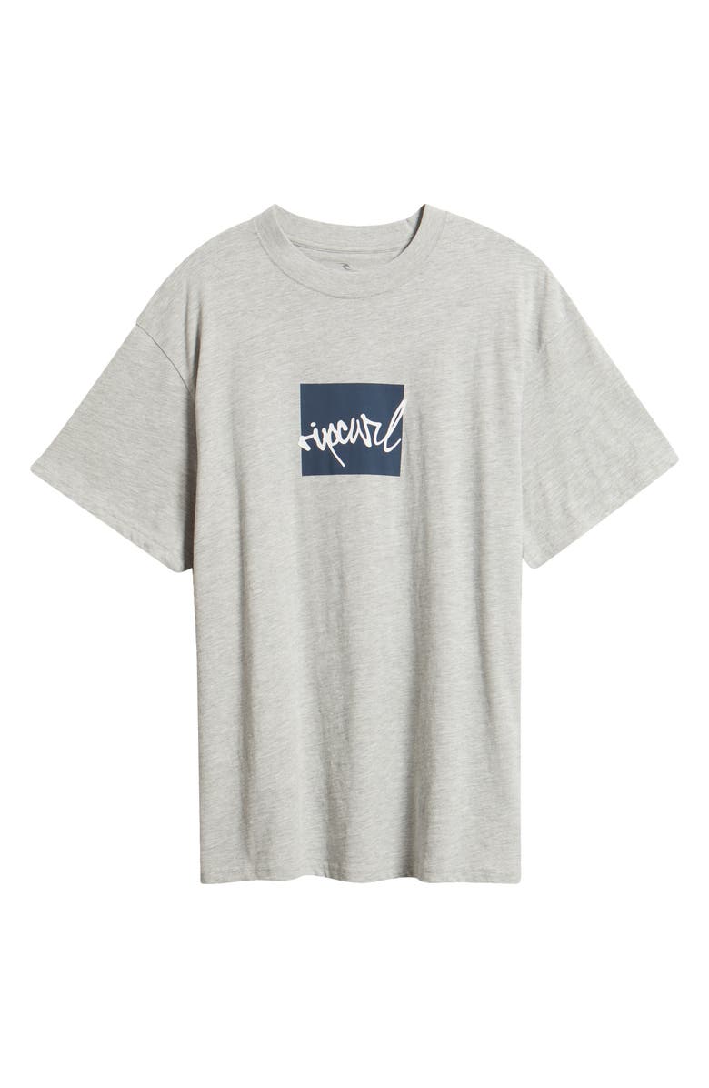 Rip Curl Rip Script Icon Organic Cotton Graphic T-Shirt, Alternate, color, Grey Marle