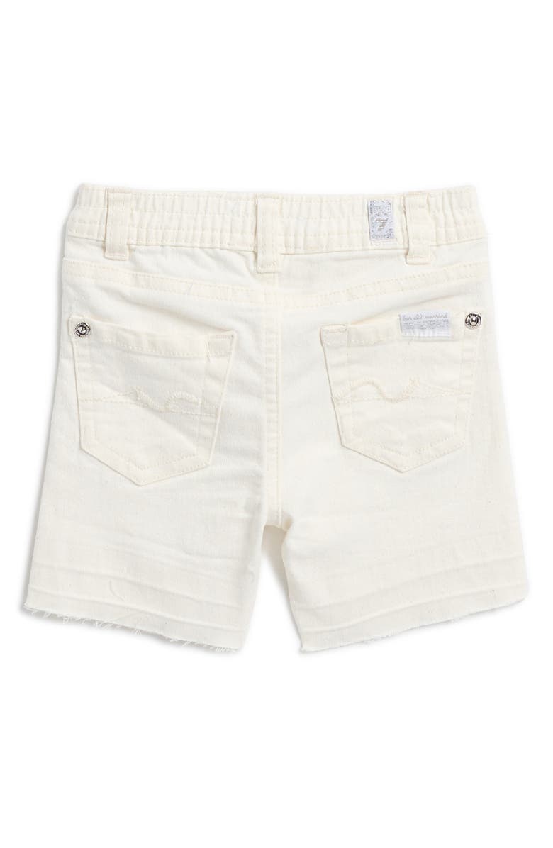 7 For All Mankind Embroidered Eyelet Top & Denim Bermuda Shorts Set, Alternate, color,