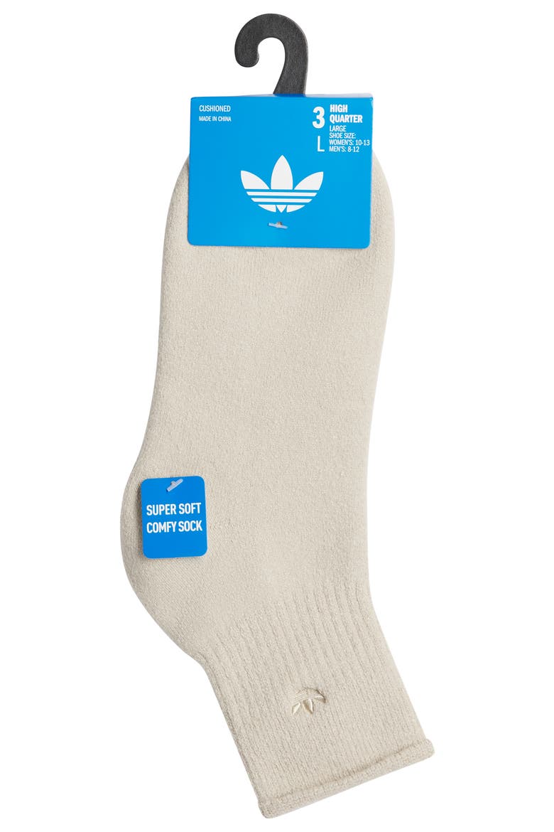 Comfort Cushioned 3-Pack High Quarter Socks, Alternate, color, SHADOW NAVY/ PURPLE/ KHAKI