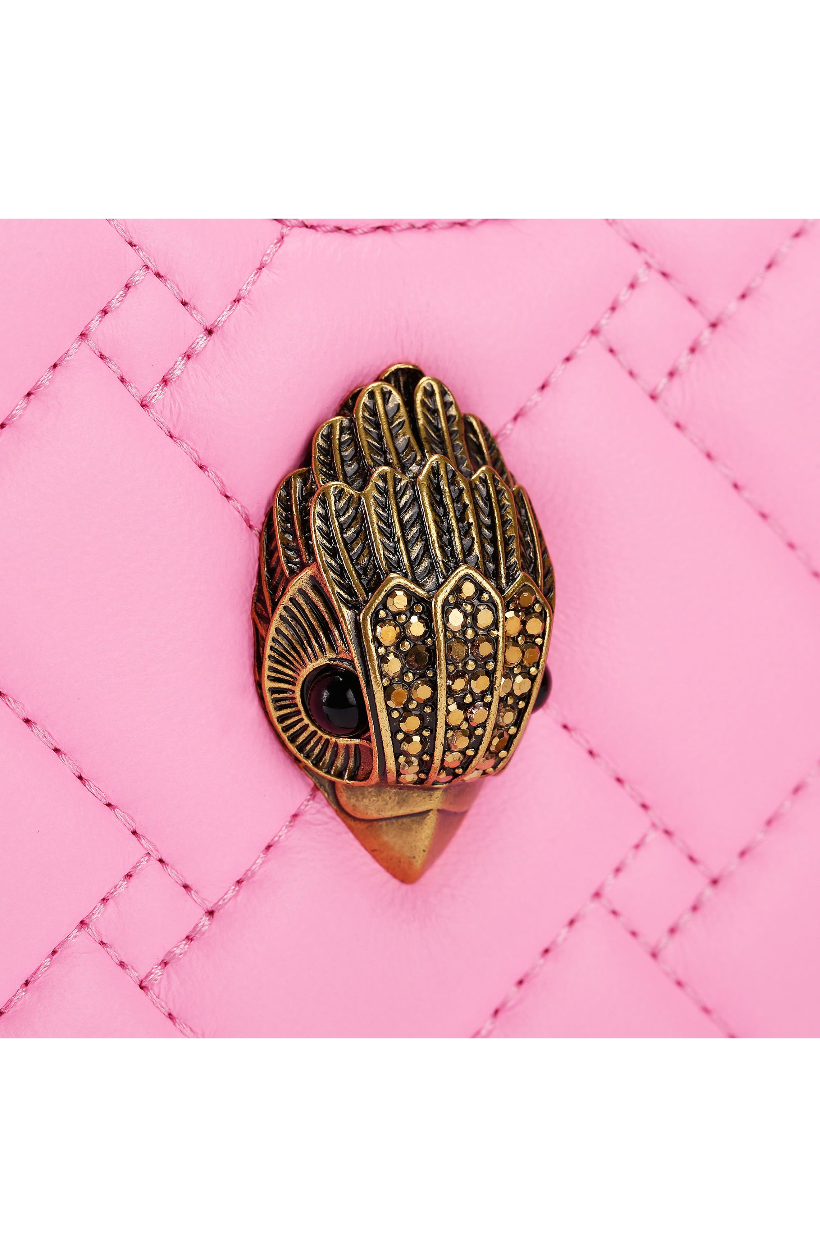 Kensington Heart Quilted Leather Crossbody Bag, Alternate, color, PINK