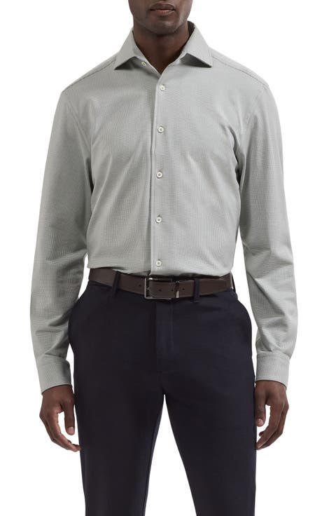 Devon OoohCotton® Houndstooth Button-Up Shirt