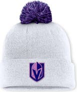 FANATICS Men's Fanatics White Vegas Golden Knights Authentic Pro Hockey Fights Cancer Cuffed Knit Hat with Pom