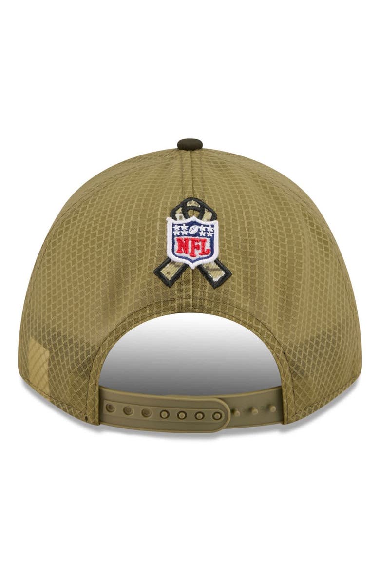 New Era Men's New Era  Green Philadelphia Eagles 2025 Salute to Service 9FORTY A-Frame M-Crown Adjustable Hat, Alternate, color, 