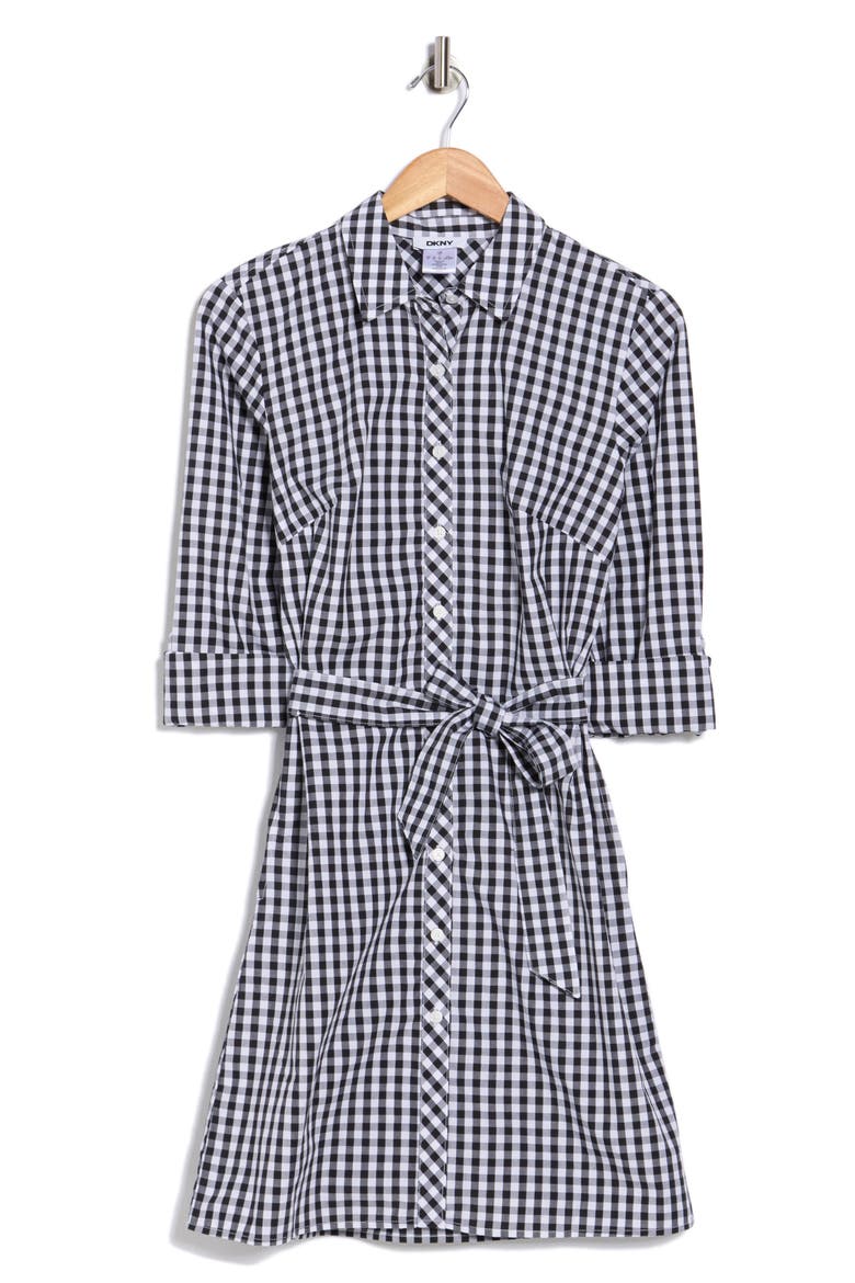 Belted Shirtdress, Alternate, color, BLACK/ BRIG