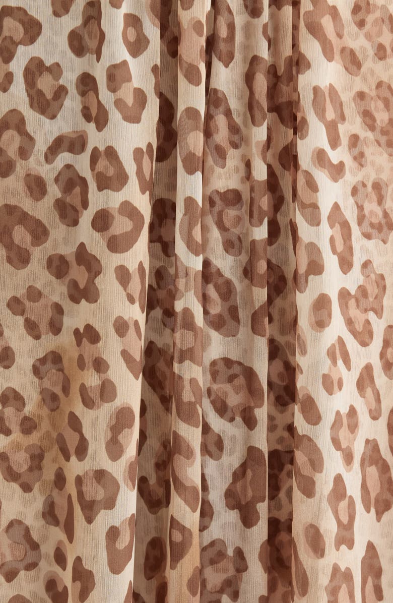 Ramy Brook Katrina Sheer Strapless Cover-Up Dress, Alternate, color, Light Leopard
