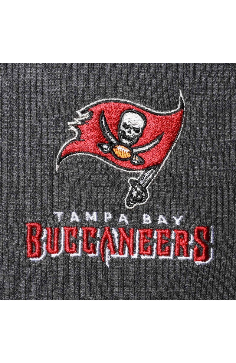 DUNBROOKE Men's Dunbrooke Charcoal Tampa Bay Buccaneers Logo Maverick Thermal Henley Long Sleeve T-Shirt, Alternate, color, Charcoal