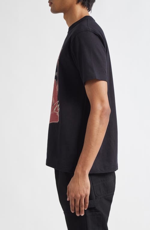 Endless Joy Devils Heavyweight Organic Cotton Graphic T-shirt In Black