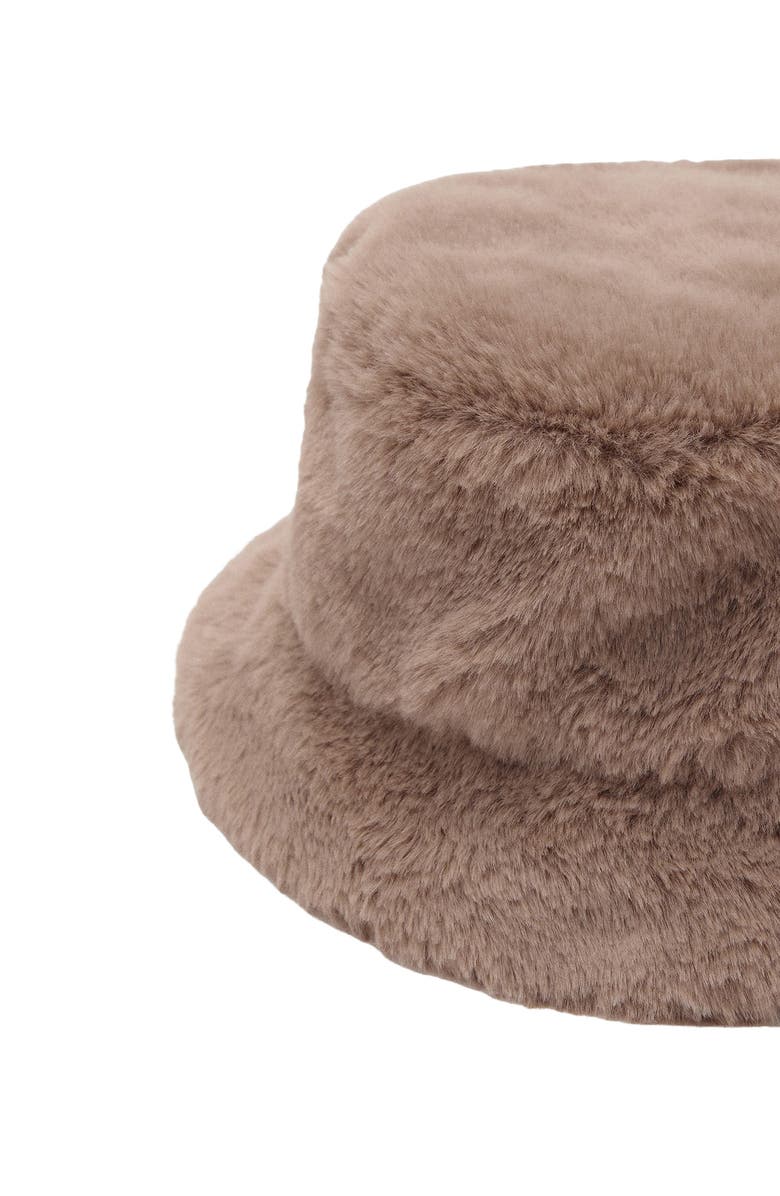 MANGO TEEN Faux Fur Bucket Hat, Alternate, color,