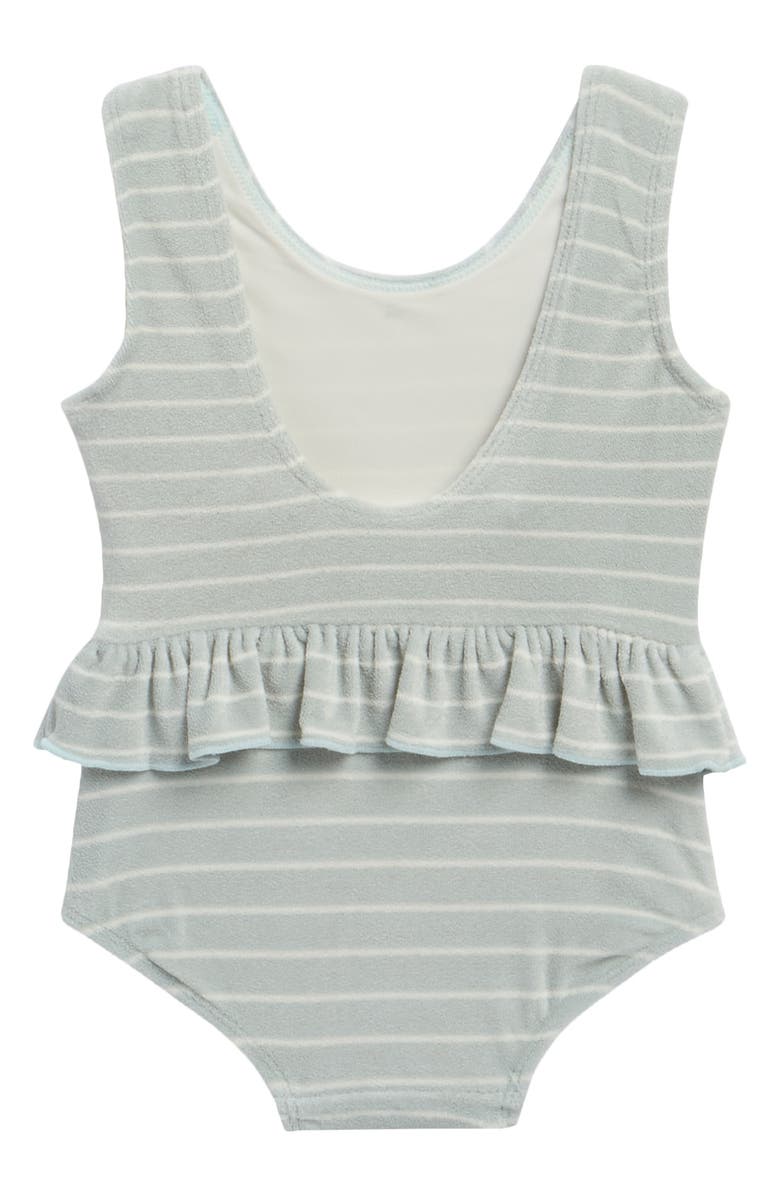 Rylee + Cru Skirted One-Piece Swimsuit, Alternate, color, Seafoam