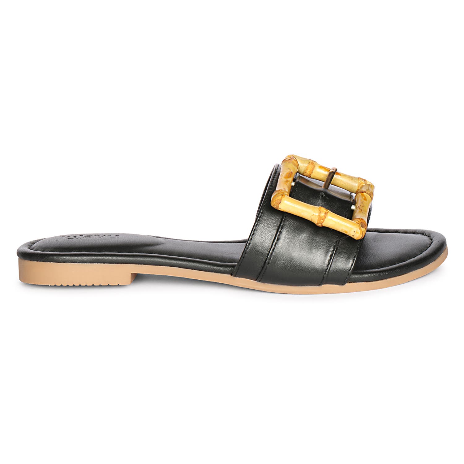 Jelavu Amsterdam Suede Leather Band Slide Sandals, Alternate, color, Black